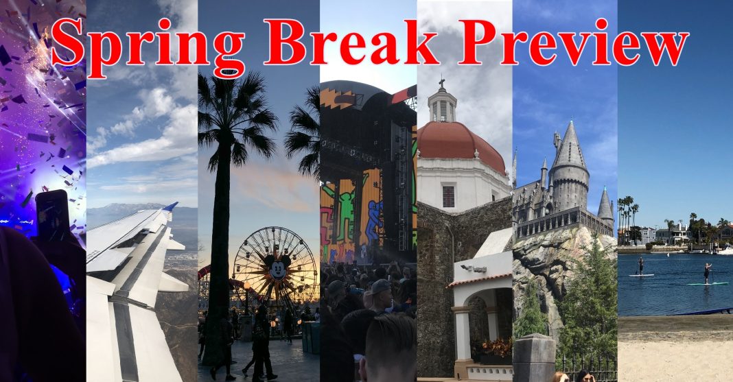 Spring Break Preview What some students are doing with their time off